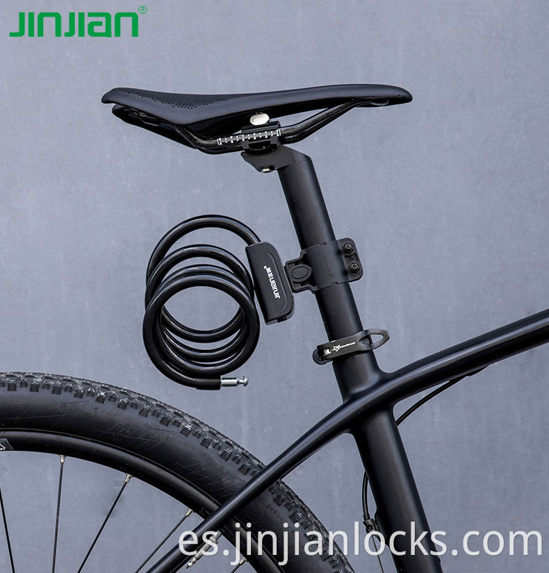 Colorido de bloqueo de bicicleta de venta caliente y cable de bloqueo de llave de bicicleta anti-Burglar